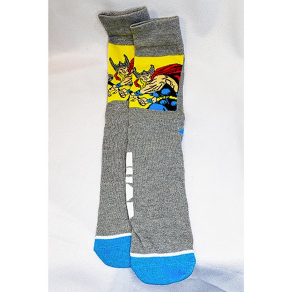 Disney Anime Socks Avengers Marvel Cartoon Figure , THOR  NEW - WOT - Picture 2 of 5